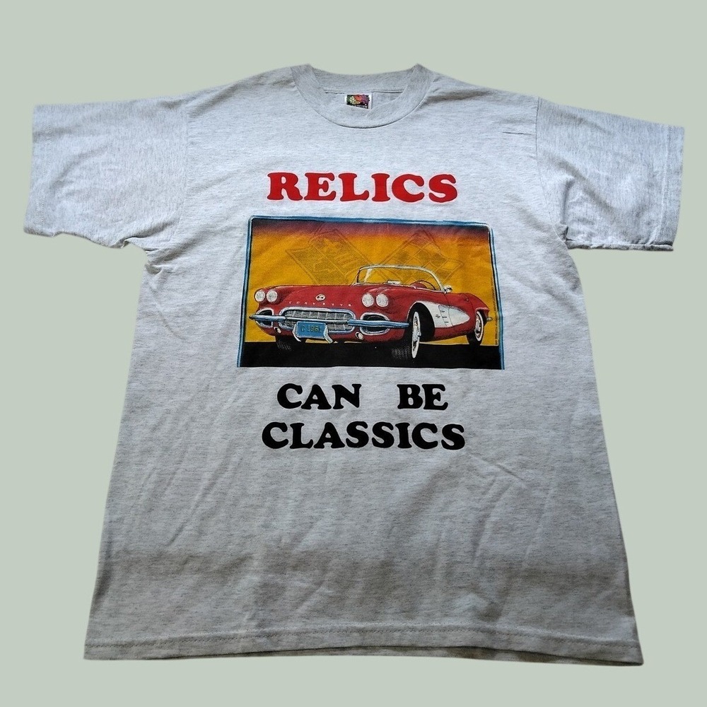 Vintage 1990 Fruit of the Loom Best Corvette Relics Can Be Classics T-Shirt M